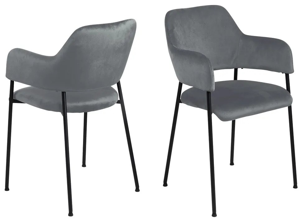 Dizajnová stolička Albus, tmavosivá