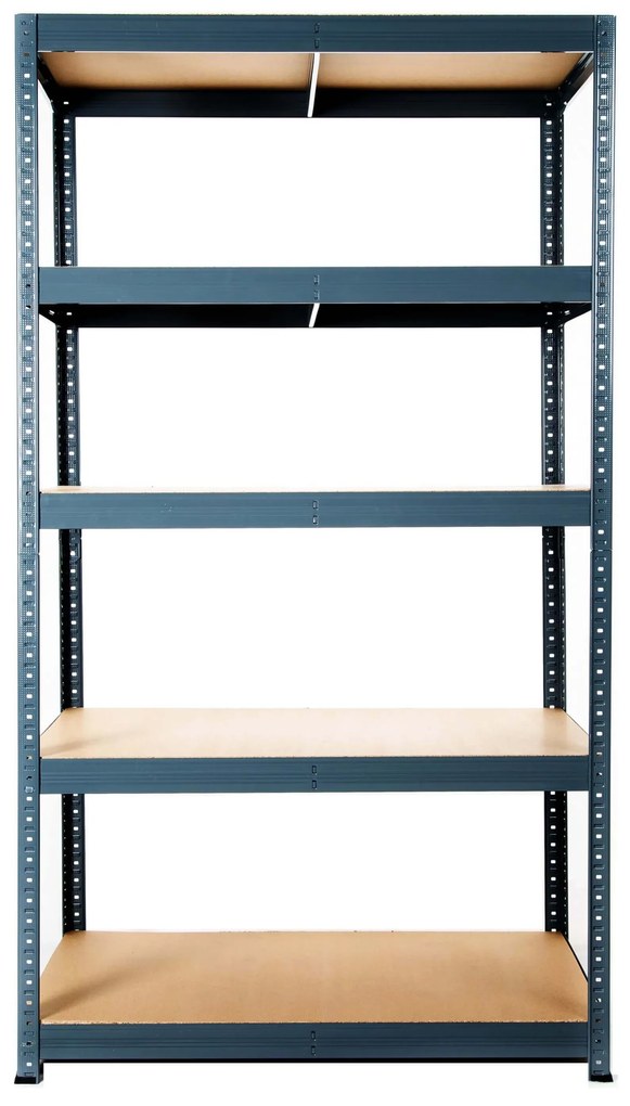 Regál 5-ti policový lakovaný 180x90x60 175kg na polici,Farba - tm.sivá