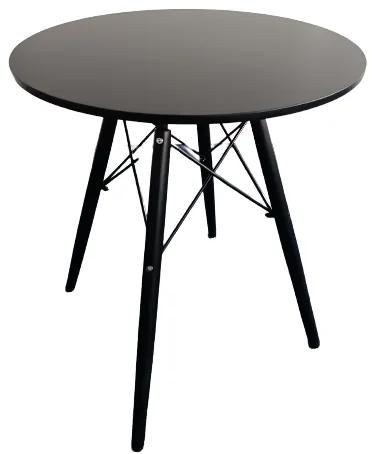 Jedálensky stôl kávový 60cm čierno-čierny