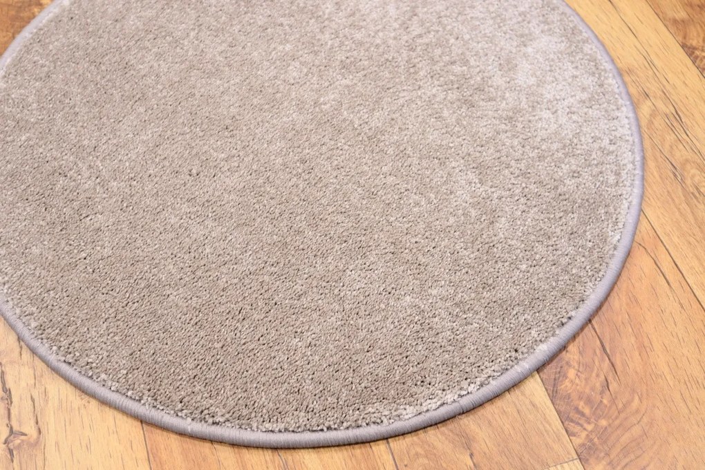 Vopi, Kusový koberec Laguna béžová kruh, 67x67 (priemer) kruh, béžová, obývacia izba
