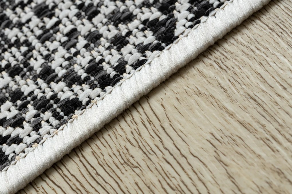 Koberec, behúň SISAL SION aztécky 22168 čierny/ ecru