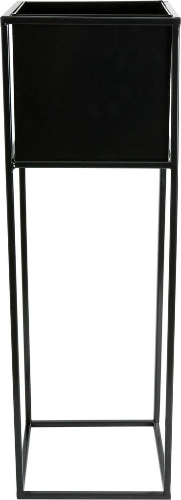KOVOVÝ KVETINÁČ SO STOJANOM PLAIN 70X24 CM ČIERNA