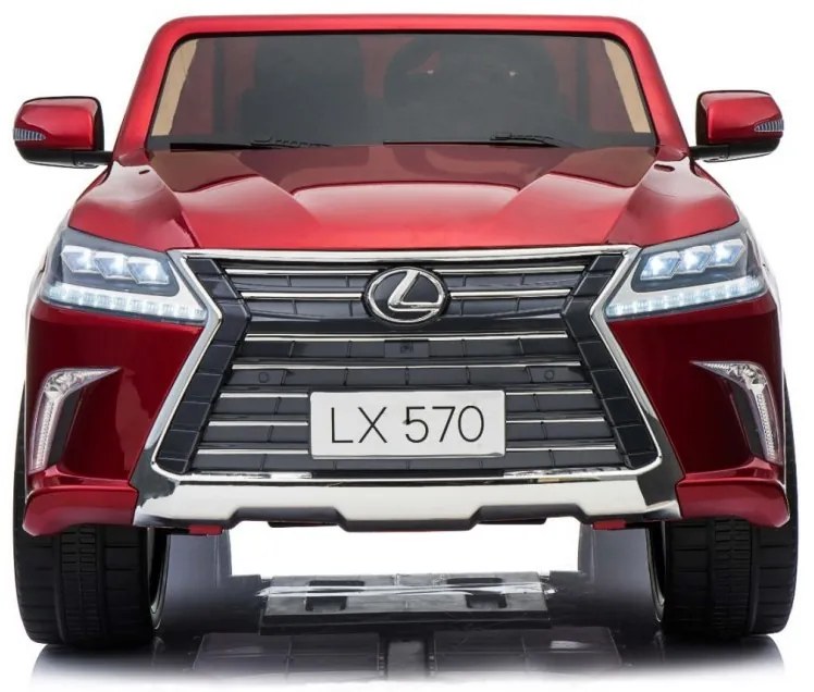 RAMIZ ELEKTRICKÉ AUTÍČKO  LEXUS LX570 - LAKOVANÉ - ČERVENÉ - 4 x 45W - 2 x12V 7Ah - 2023