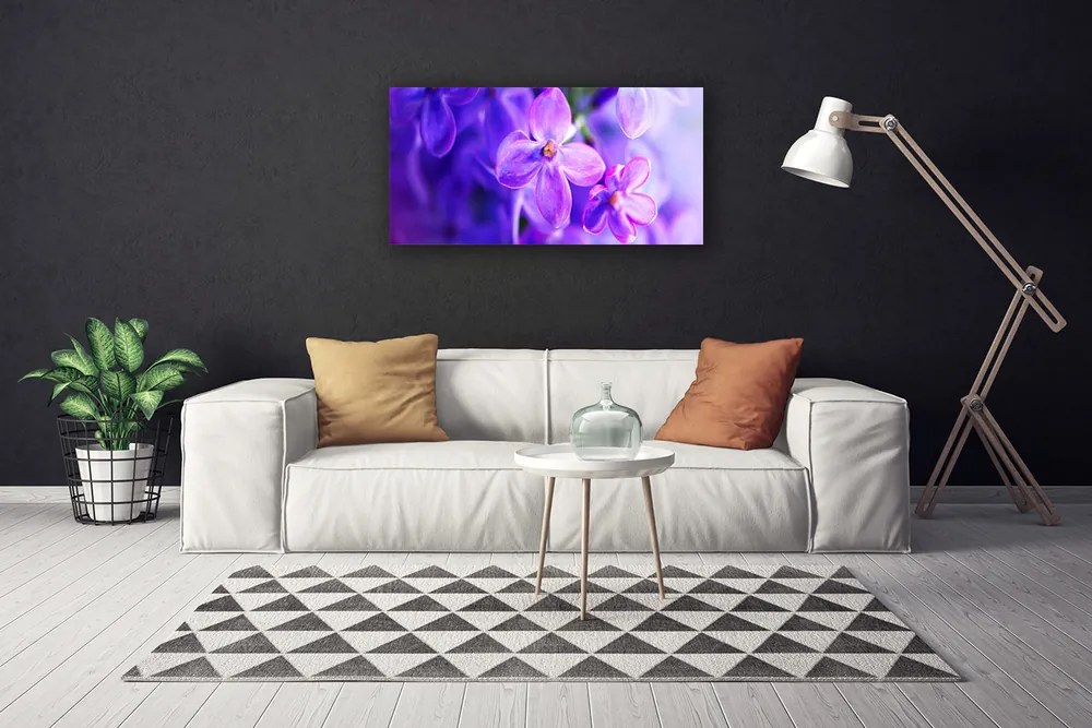 Obraz Canvas Fialové kvety príroda 140x70 cm