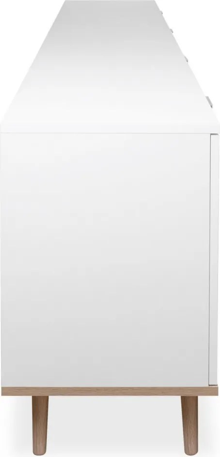 Široká komoda Göteborg, biela/dub sonoma