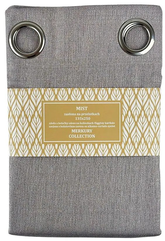 Záves na prechodkách Mist 135x250 purpurová Merkury Home