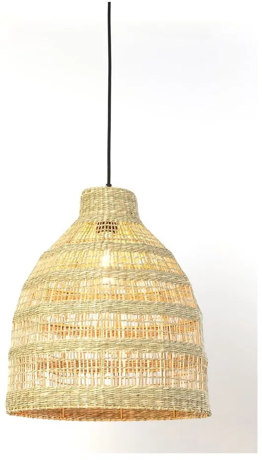 Závesné svietidlo v prírodnej farbe s tienidlom z morskej trávy ø 38 cm Sagar – Light &amp; Living