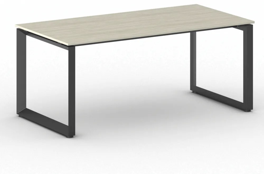 Kancelársky stôl PRIMO INSPIRE, čierna podnož, 1800 x 900 mm, dub prírodný