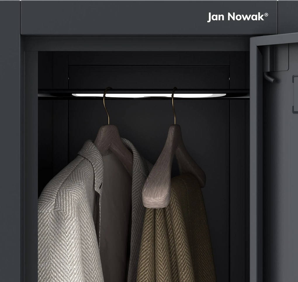 Šatníková skriňa pre zamestnancov antracitová IGOR 1 Plus 316,5 x 1850 x 450 mm