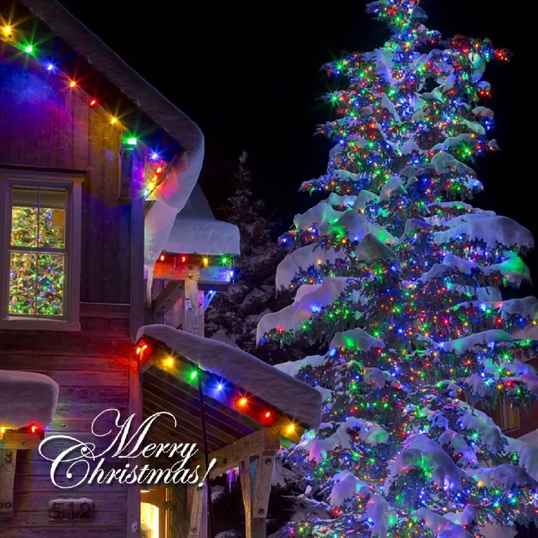 Vianočné svetielka vonkajšie FLASH multicolor 300 LED