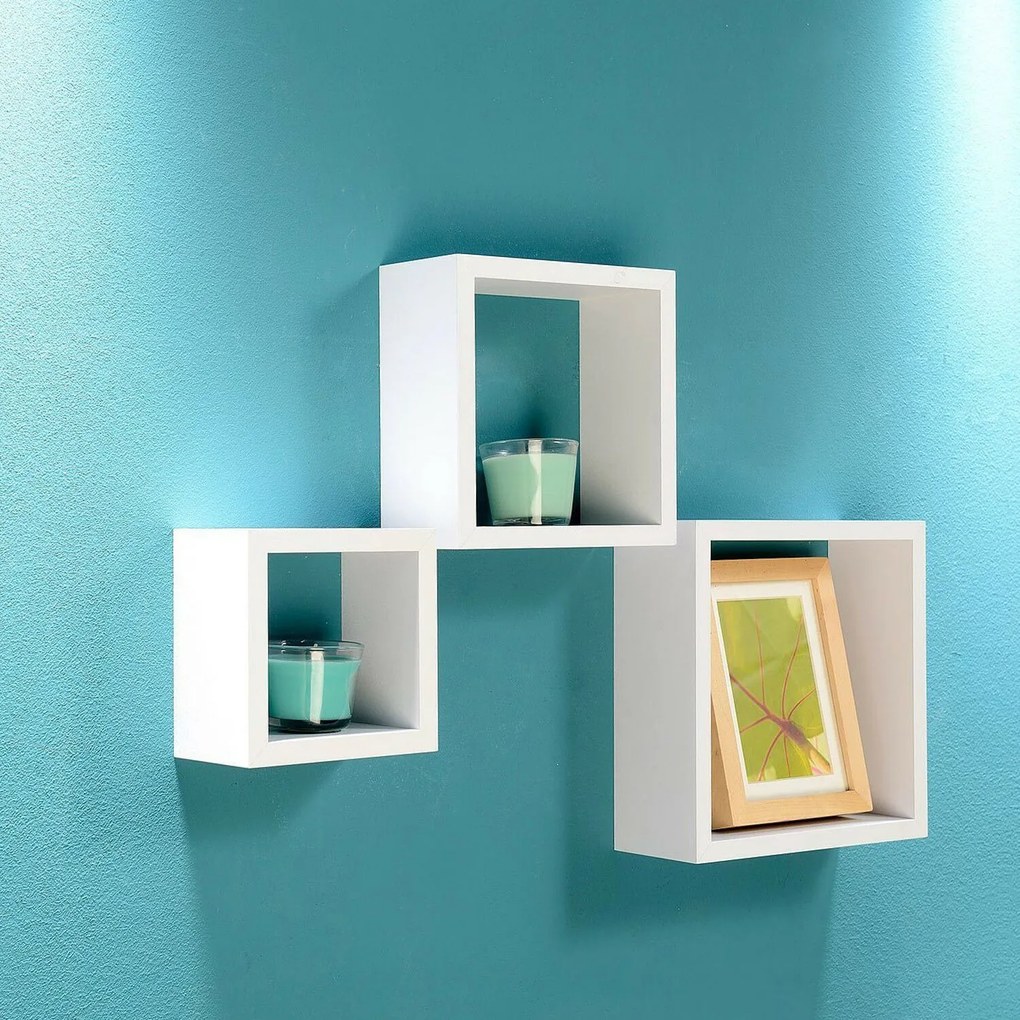 Tutumi Tutumi, sada 3 nástenných políc FFT300/270/240, biela, HOM-06600