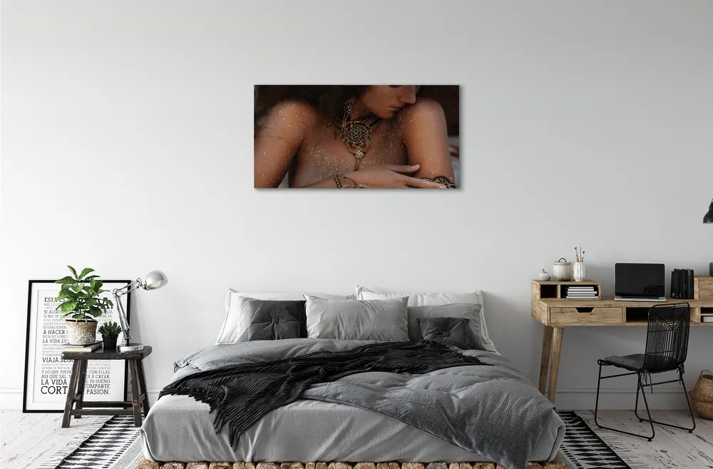 Obraz canvas šperky žena 140x70 cm
