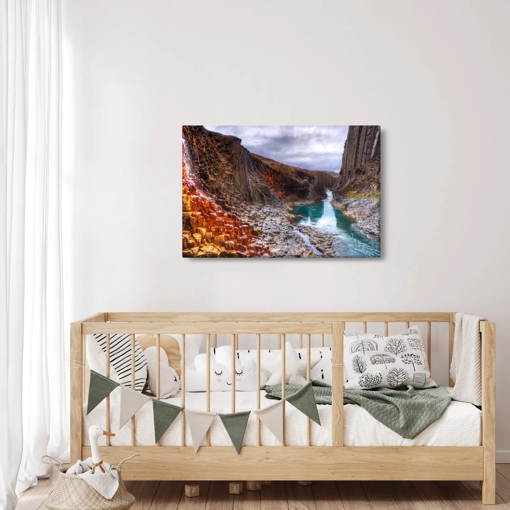 Obraz - kaňon Studlagil (90x60 cm)