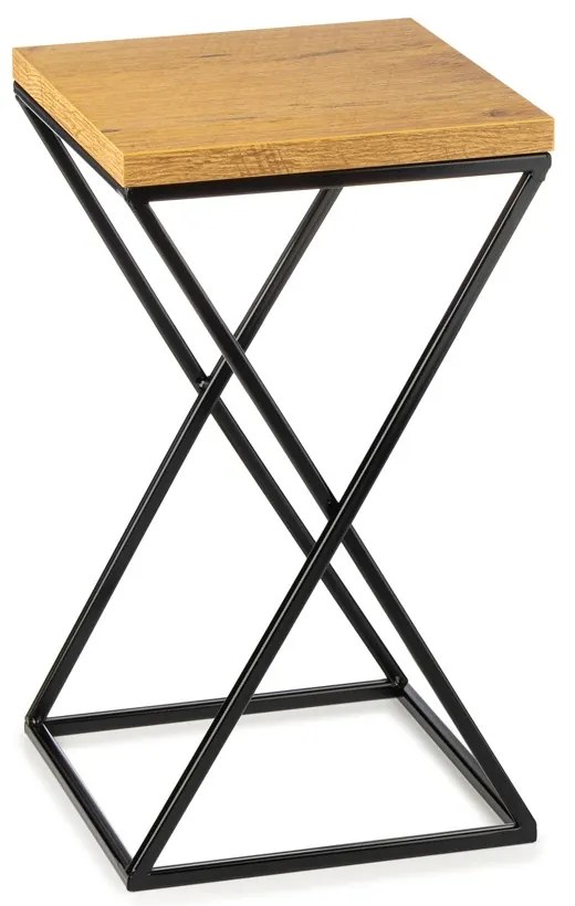 STOJAN NA KVETINÁČ LOFT6 40X24X24 CM ČIERNA/HNEDÁ