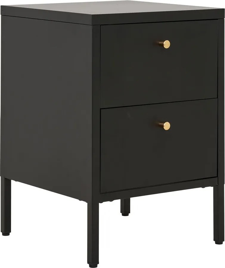 Čierny kovový nočný stolík Dalby – House Nordic