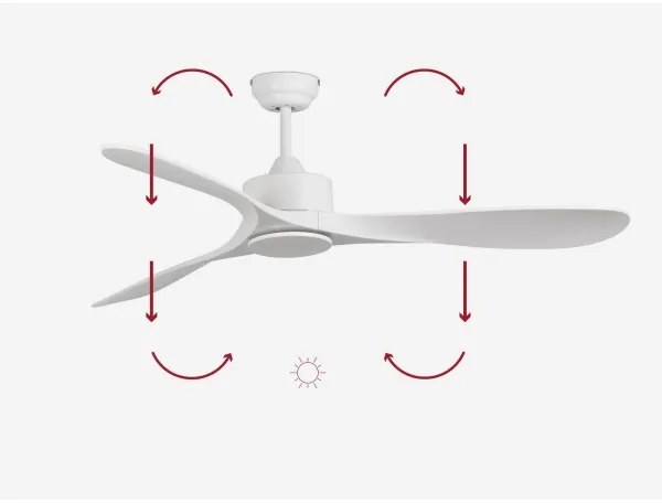 FARO 33750DC - Stropný ventilátor LUZON L biela + diaľkové ovládanie