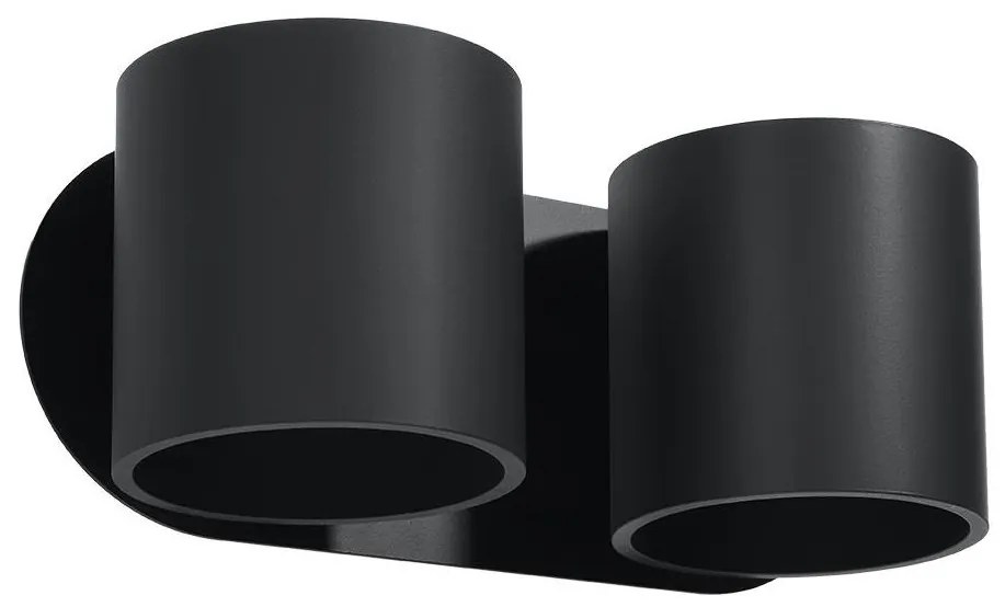 Sollux SL.0660 - Nástenné bodové svietidlo ORBIS 2xG9/40W/230V čierna