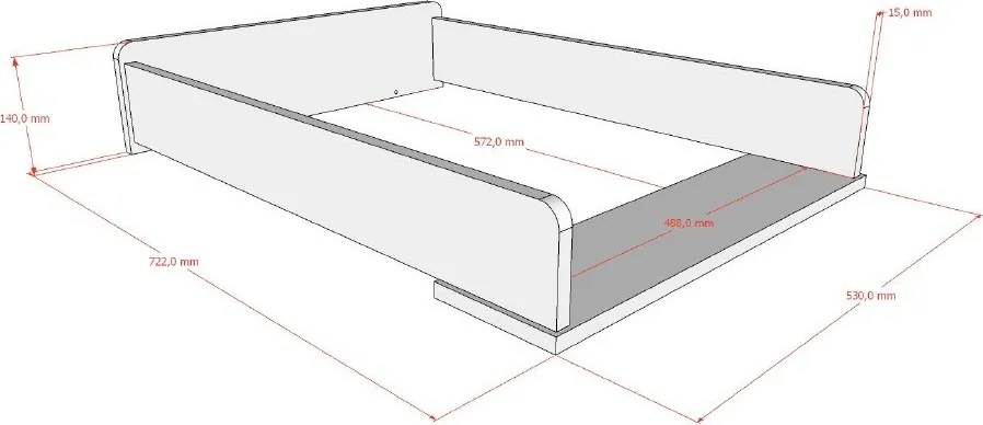 Béžová detská komoda s prebaľovacím pultom 98,5x94x57 cm Sezane – Vipack