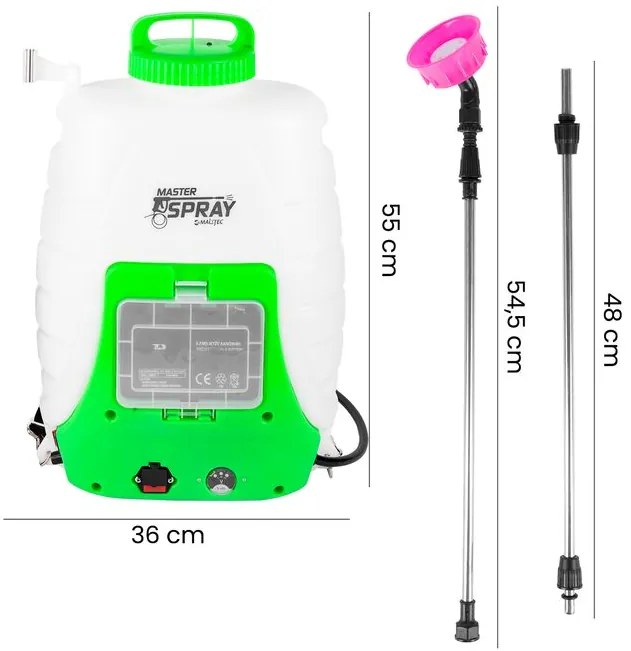 Akumulátorový záhradný postrekovač MalTec MasterSpray 18L
