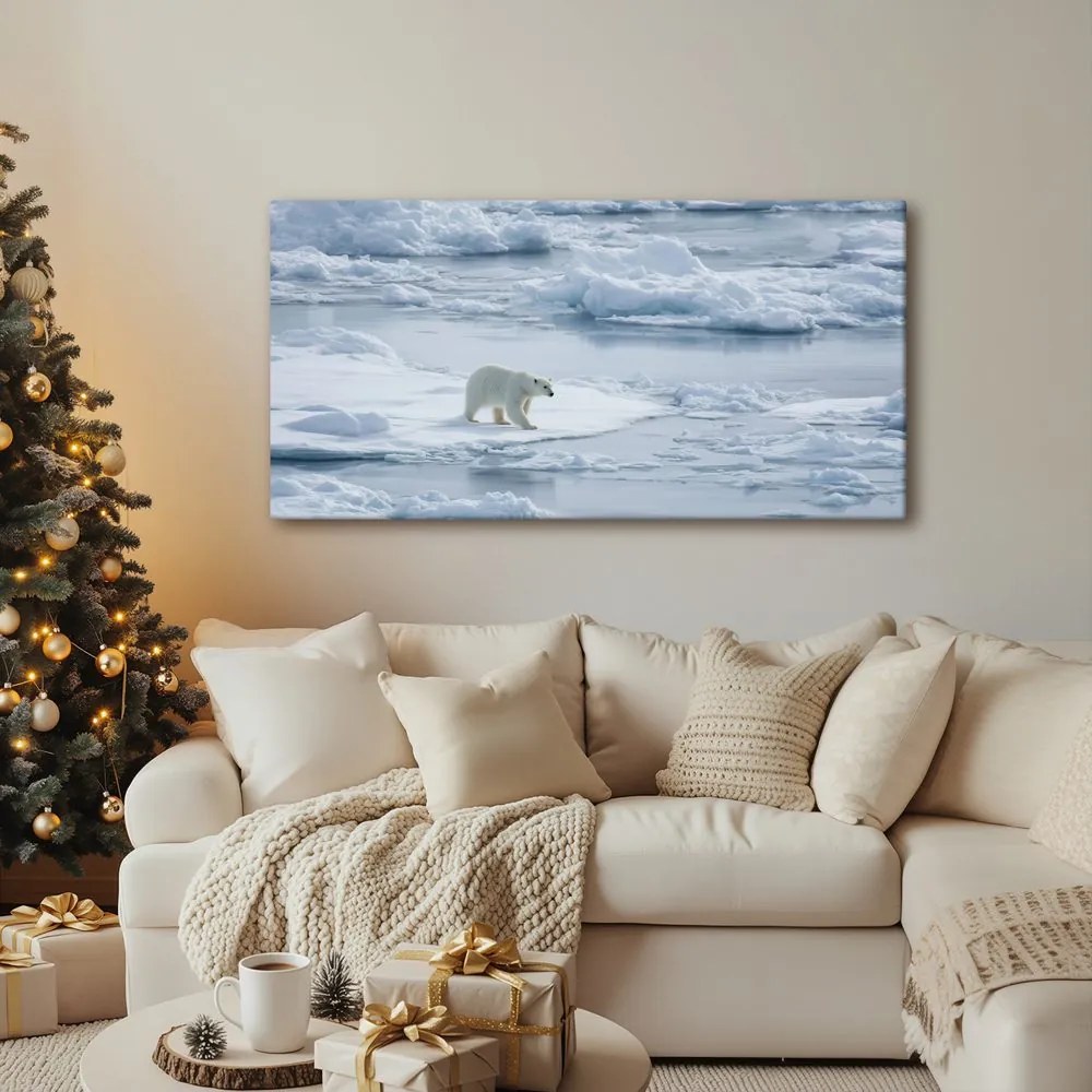 Obraz polárny medveď na ľadovej kryhe