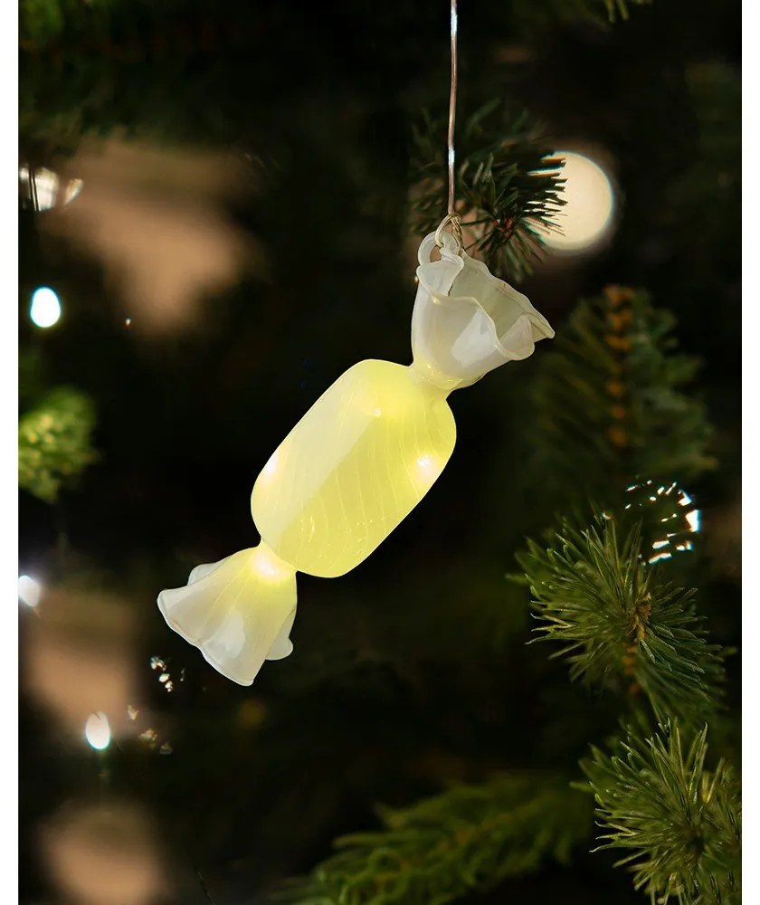 Biela závesná vianočná svetelná dekorácia ø 1,5 cm Hannah – Sirius