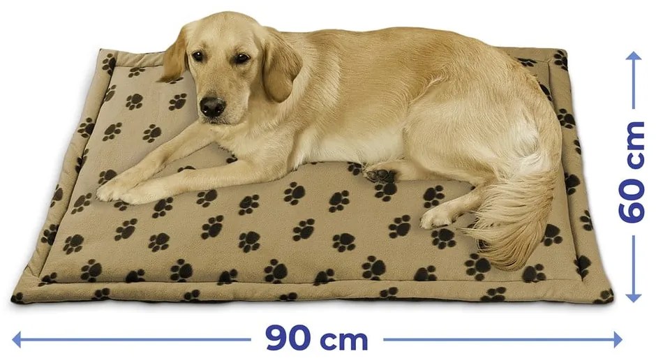Svetlohnedý bavlnený pelech pre psov 60x90 cm - Maximex