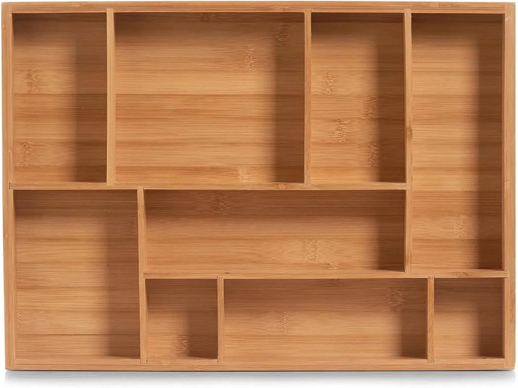 Organizér do šuplíku s přepážkami - 9 přihrádek, bambus ZELL 32 x 44 cm