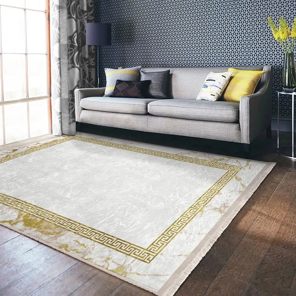 Koberec v bielo-zlatej farbe 120x180 cm - Mila Home