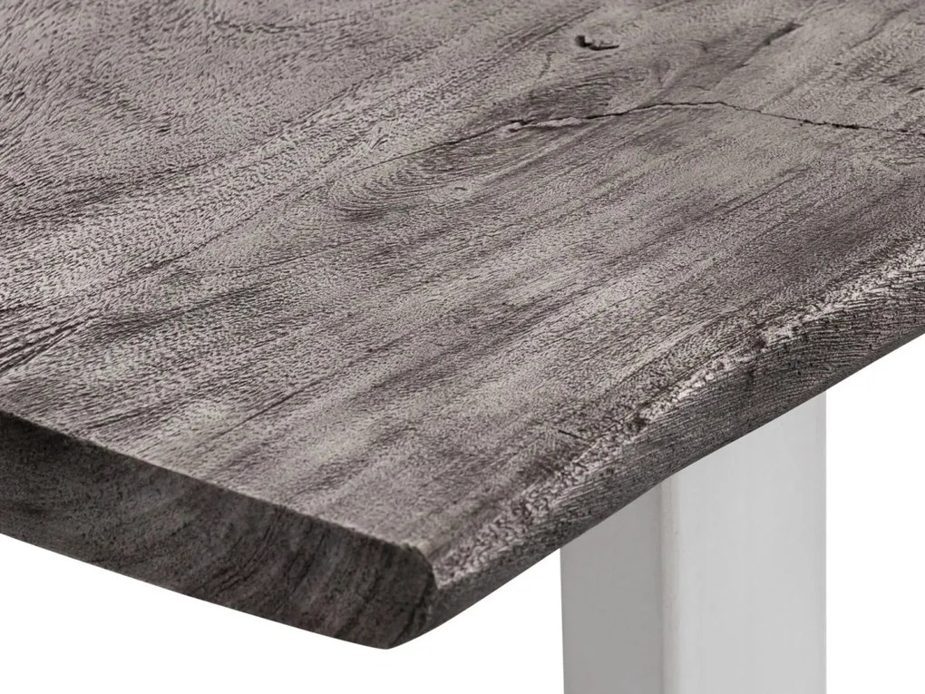 furniture-nabytek.cz - Masivní jídelní stůl Bullwer z akácie, lakovaný, šedý – 230×100 cm