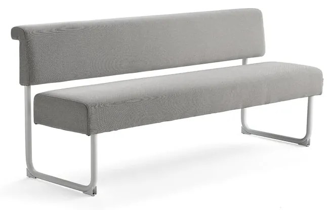 Pohovka START, dĺžka 1800 mm, tkanina, šedobéžová, biela