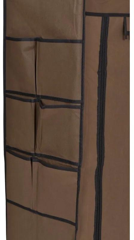 Textilná skrinka na topánky Kafe hnedá – 5 políc