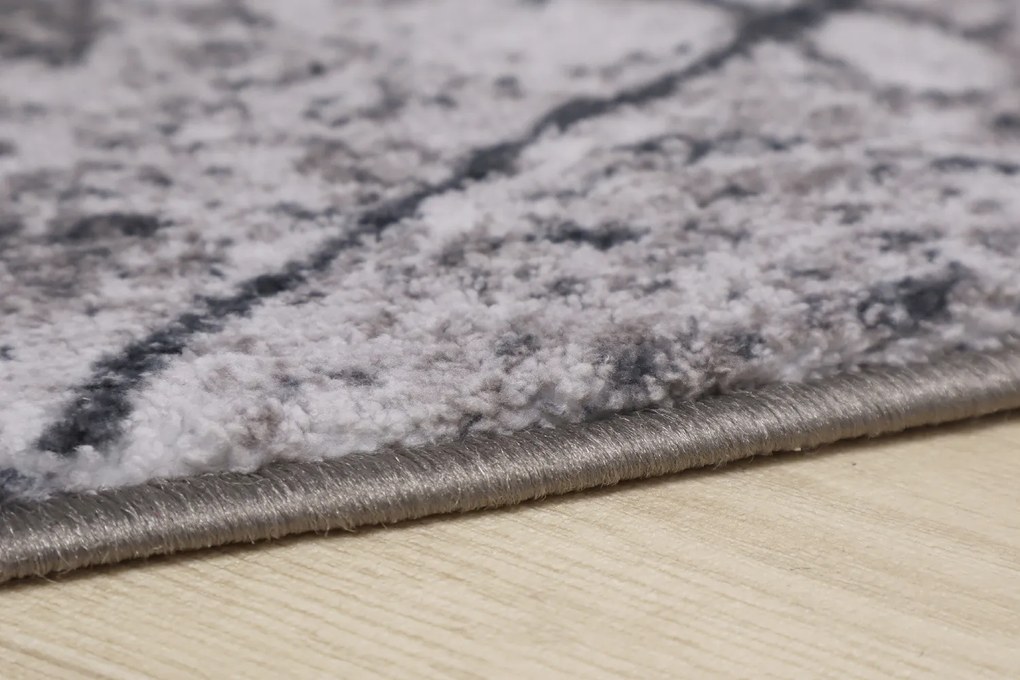 Spoltex, Koberec behúň na mieru Marble 19 šedý, šíre 67 cm, šedá, chodba / predsieň
