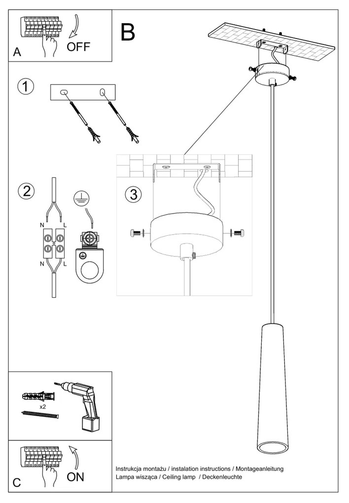 Keramická závesná lampa ELECTRA