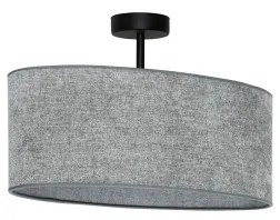 Duolla - Prisadený luster OVAL 1xE27/15W/230V šedá