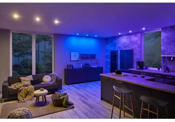 Paulmann 93940 -SADA 3x LED RGBW/2W IP23 Stm. kúpeľňové podhľadové svietidlo 230V