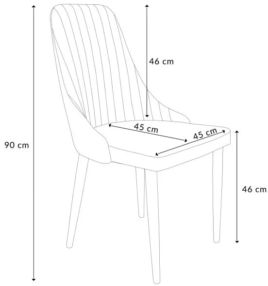 Stolička LOUIS grafitová ALL 970539