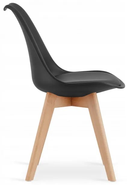Jedálenský stôl TODI biely 60 cm s dvoma stoličkami MARK čierne