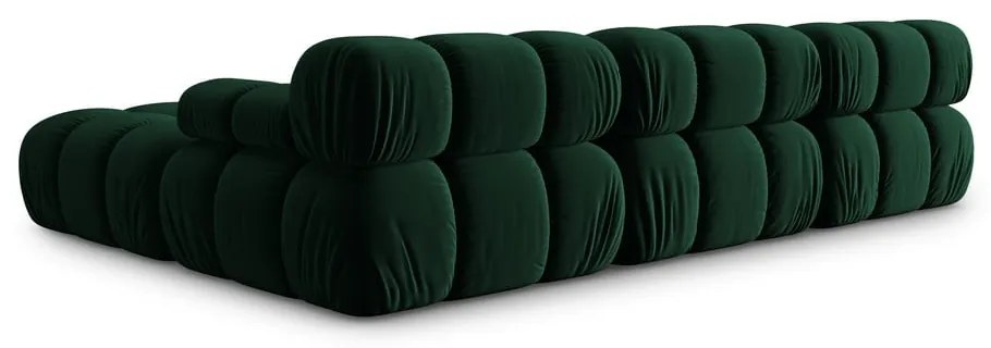 Zelená zamatová rohová pohovka Bellis – Micadoni Home