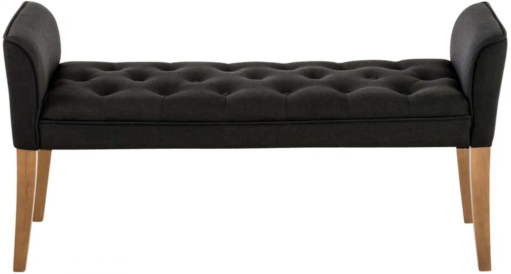 Lavica Cleopatra Chaiselongue látka, nohy antik svetlé - Tmavo sivá