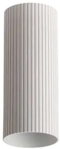 Minimalistické bodové svietidlo Lucas Ribbed Tube 20 biela