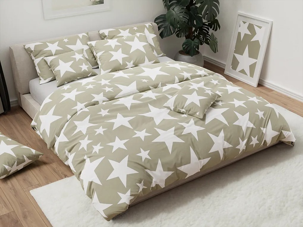 Bavlnené obliečky Star sivá Rozmer obliečky: 70 x 90 cm | 140 x 200 cm