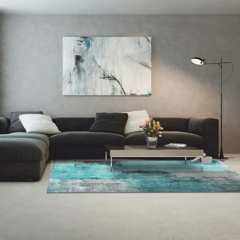 Neutrálny koberec TYP 2, modrá/sivá, 160x230