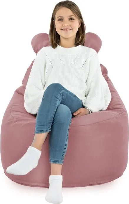 Detské kreslo Sako TEDDY – mäkké plyšové kreslo pre najmenších Farba: Ružový