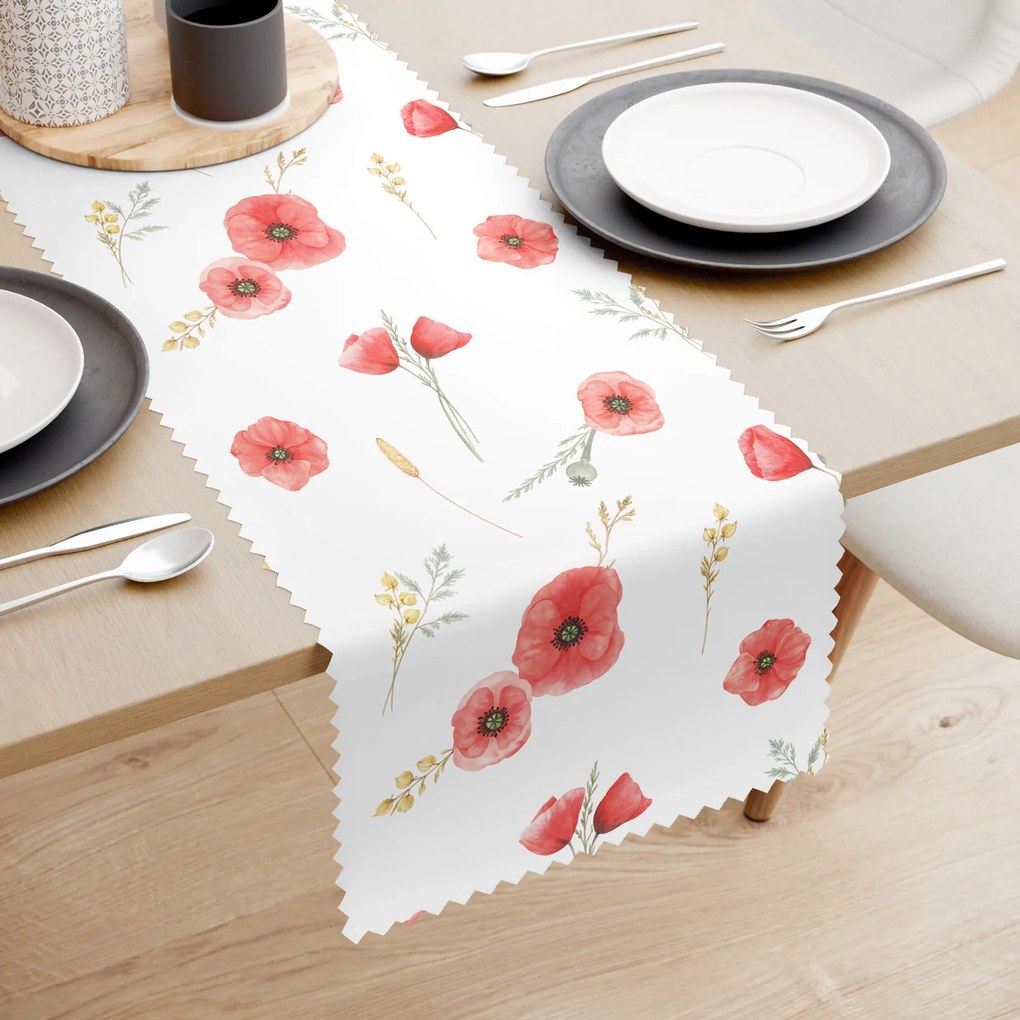 Goldea behúň na stôl teflónový - vlčie maky 50x140 cm