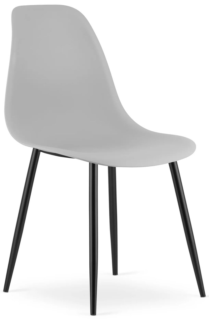 AKCIA Svetlosivá stolička OSAKA s čiernymi nohami II. akosť