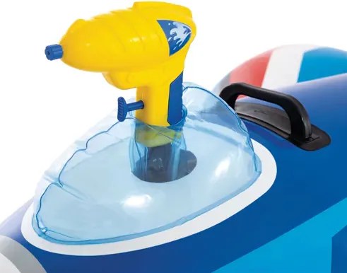 Nafukovací matrac stíhacie lietadlo INTEX s vodným delom pre deti 3+ (57531-BLUE)