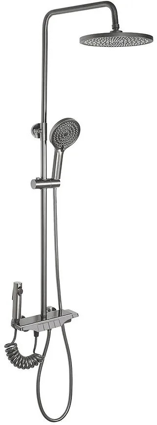 Sprchová súprava Rea Savio s LED displejom titán