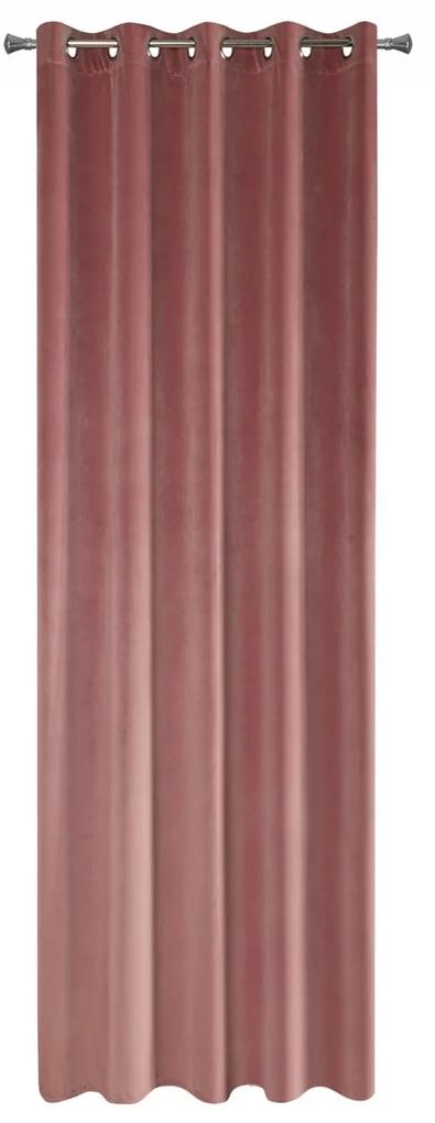 Zatemňovací záves na krúžkoch VILLA ružový 140x250 cm