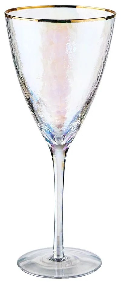 SMERALDA Pohár na víno so zlatým okrajom 400 ml