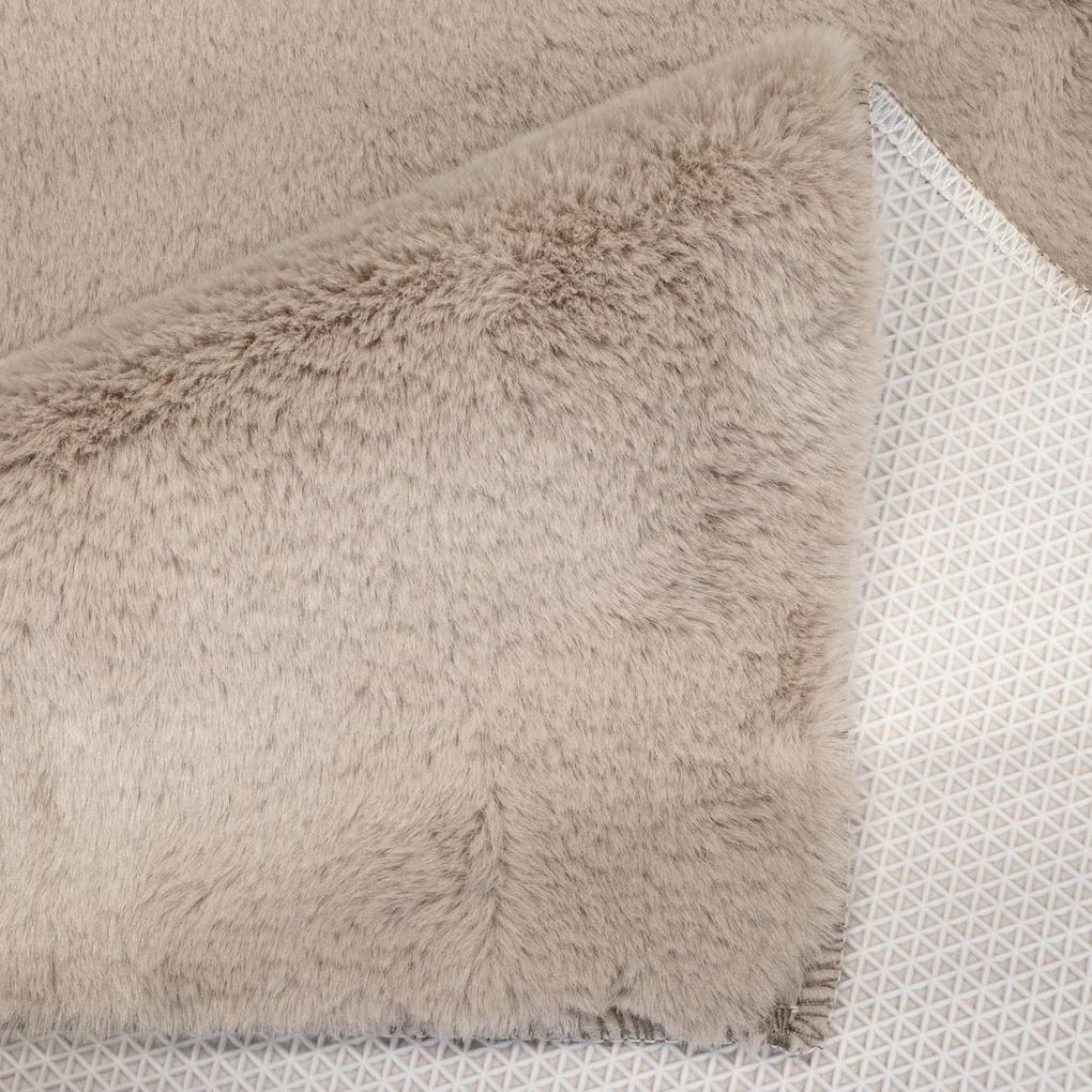 Dekorstudio Kožušinový koberec do kúpeľne TOPIA mats - sivo-béžový Rozmer koberca: 80x150cm
